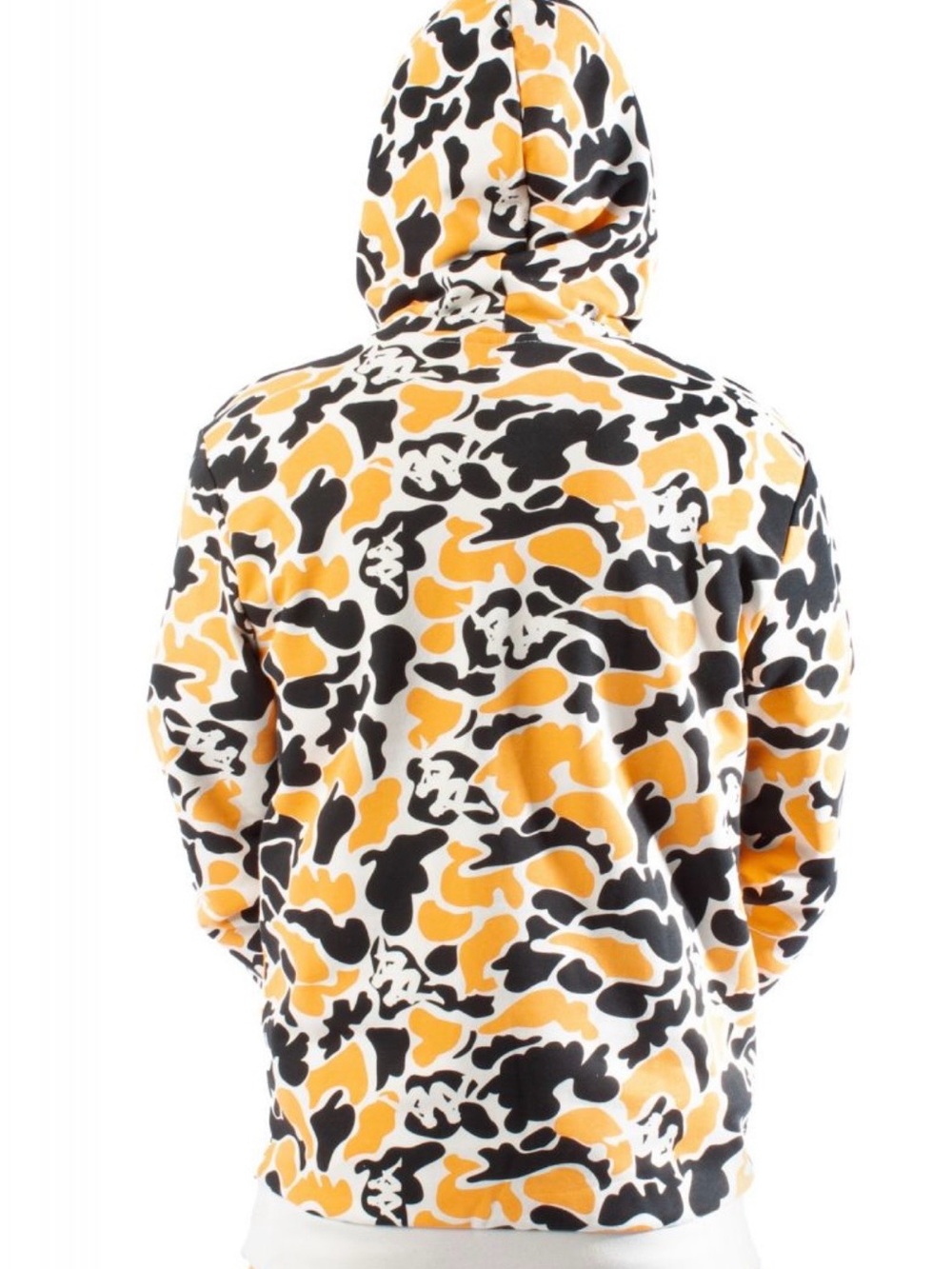 Kappa Orange Black White Camo Pullover Hoodie - Picture 2 of 11